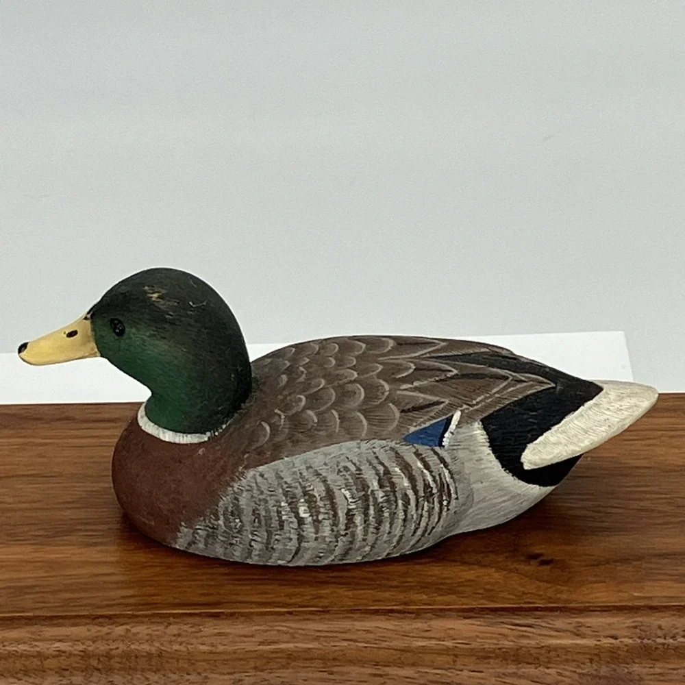 Vtg Duck Bird Fountain Dual Pen Desktop Holder Old Money Heritage Library‎